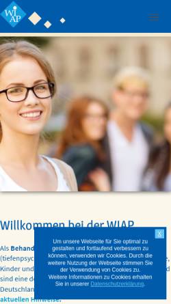 Vorschau der mobilen Webseite www.wiap.de, Wiesbadener Akademie für Psychotherapie