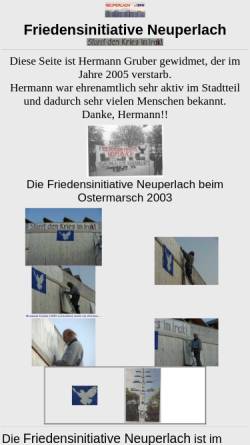 Vorschau der mobilen Webseite www.neuperlach.info, Friedensinitiative Neuperlach