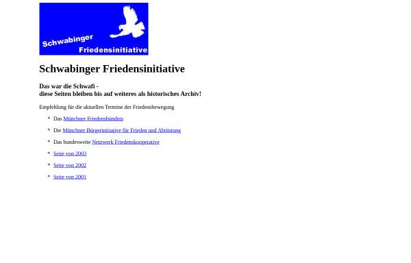 Vorschau von www.schwabingerfriedensini.de, Schwabinger Friedensinitiative
