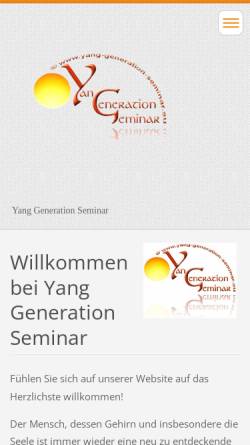 Vorschau der mobilen Webseite www.yang-generation-seminar.eu, Yang-generation-seminar.eu