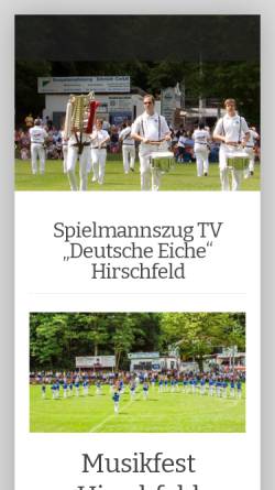 Vorschau der mobilen Webseite www.spielmannszug-hirschfeld.de, Spielmannszug TV 