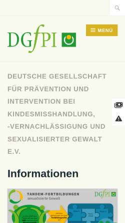 Vorschau der mobilen Webseite www.dggkv.de, DGgKV - Deutsche Gesellschaft gegen Kindesmisshandlung und -vernachlässigung