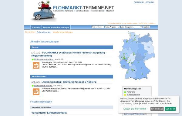 Vorschau von www.flohmarkt-termine.net, Flohmarkt Termine