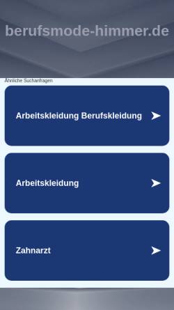 Vorschau der mobilen Webseite www.berufsmode-himmer.de, Himmer Berufskleidung