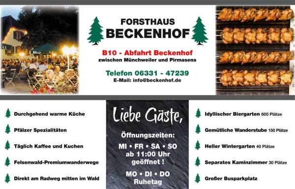 Vorschau von www.beckenhof.de, Forsthaus Beckenhof