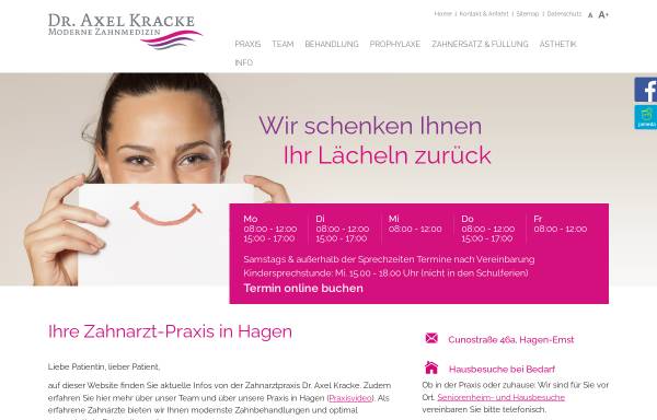 Vorschau von www.dr-kracke.de, Dr. Axel Kracke