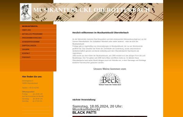 Vorschau von www.musikantebuckl.de, Musikantebuckl Oberotterbach