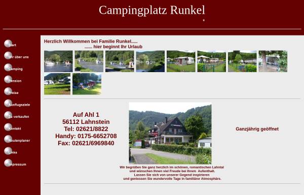 Vorschau von www.camping-runkel-lahnstein.de, Campingplatz Runkel