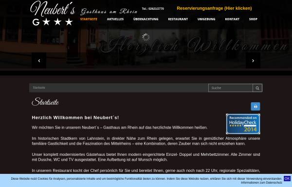 Vorschau von neuberts-gasthaus.de, Neuberts Gasthaus am Rhein