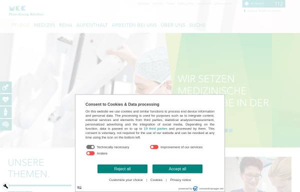 Vorschau von www.mkkliniken.de, Main-Kinzig-Kliniken