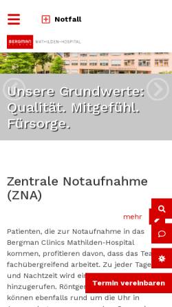 Vorschau der mobilen Webseite www.mathildenhospital-buedingen.de, Mathilden-Hospital Büdingen