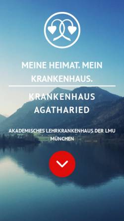 Vorschau der mobilen Webseite www.khagatharied.de, Krankenhaus Agatharied Hausham/Oberbayern