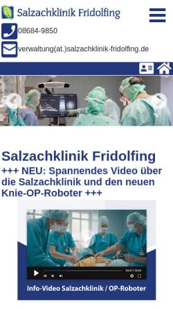 Vorschau der mobilen Webseite www.salzachklinik-fridolfing.de, Salzachklinik Fridolfing