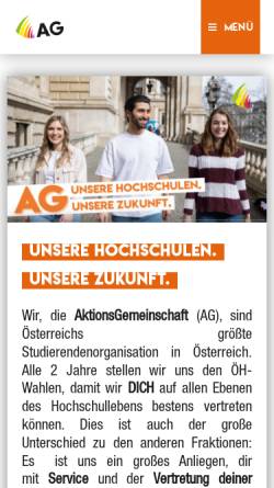 Vorschau der mobilen Webseite www.aktionsgemeinschaft.at, Aktionsgemeinschaft