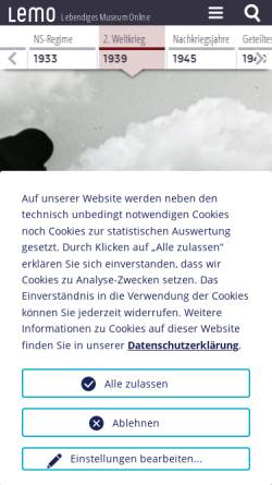 Vorschau der mobilen Webseite www.dhm.de, Zweiter Weltkrieg