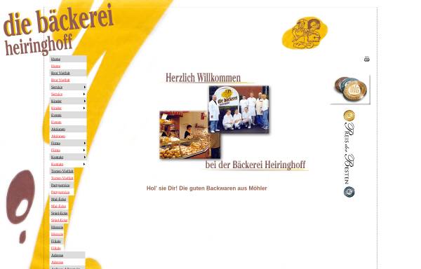 Vorschau von www.die-baeckerei-heiringhoff.de, Bäckerei Heiringhoff