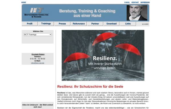Vorschau von www.bct-net.de, Brettschneider Consulting & Training