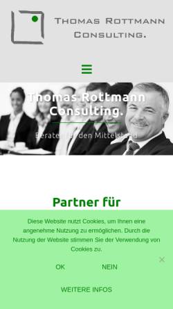 Vorschau der mobilen Webseite rottmann-consulting.de, Thomas Rottmann Consulting.