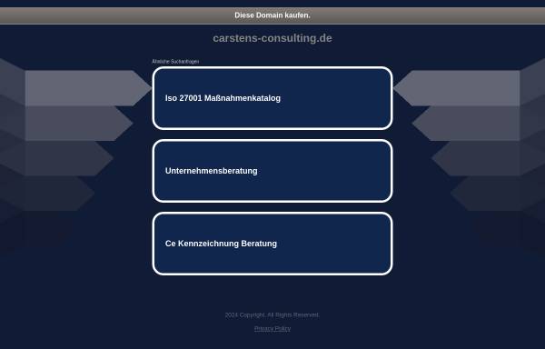 Vorschau von www.carstens-consulting.de, Unternehmensberatung Manfred Carstens