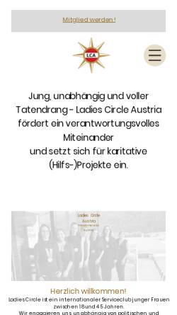 Vorschau der mobilen Webseite ladiescircle.at, Ladies Circle Austria