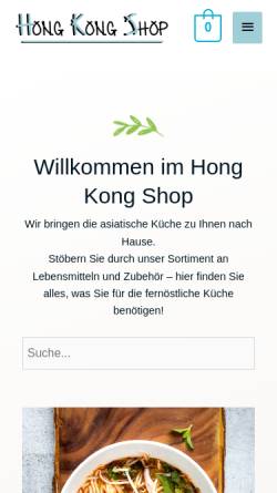 Vorschau der mobilen Webseite www.hongkongshop.at, HongKong Shop
