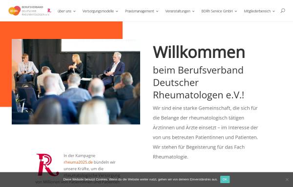 Vorschau von www.bdrh.de, Berufsverband Deutscher Rheumatologen e.V. (BDRh)