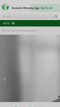 Vorschau der mobilen Webseite www.rheuma-liga-berlin.de, Deutsche Rheuma-Liga Berlin e.V.