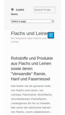 Vorschau der mobilen Webseite www.linoshop.de, Wolle & Leinen Manufactur Bad Segeberg GmbH