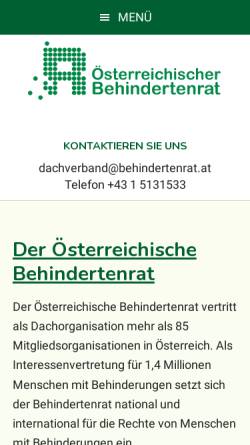 Vorschau der mobilen Webseite www.oear.or.at, Österreichische Arbeitsgemeinschaft für Rehabilitation