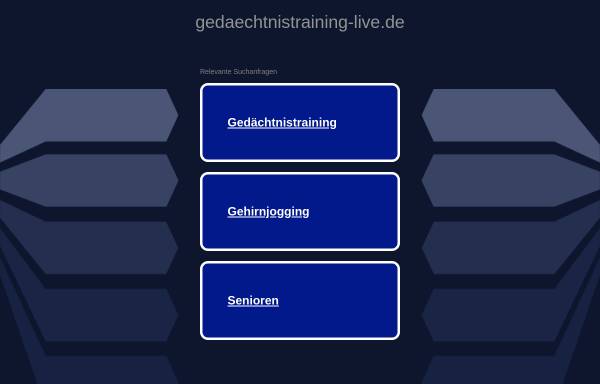 Vorschau von gedaechtnistraining-live.de, Gedächtnistraining LIVE