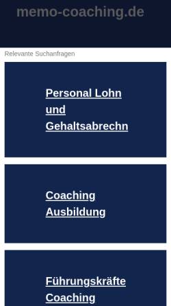 Vorschau der mobilen Webseite www.memo-coaching.de, Memo-Coaching - Andreas Tenhagen