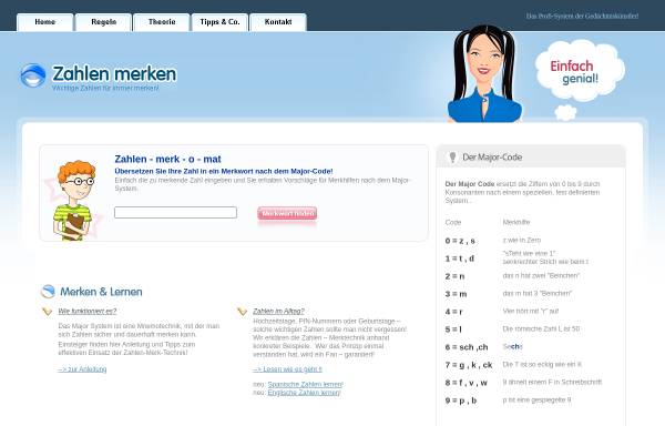 Vorschau von www.zahlen-merken.de, Zahlen merken