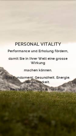 Vorschau der mobilen Webseite personalvitality.ch, Personal Vitality