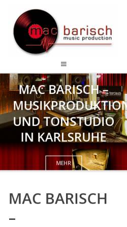 Vorschau der mobilen Webseite www.mac-barisch-music.de, Barisch, Mac