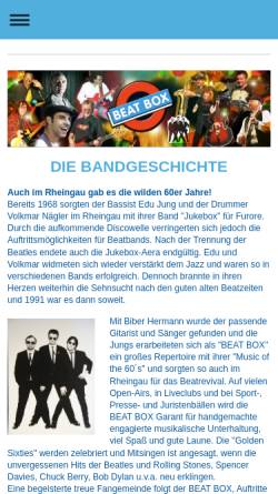 Vorschau der mobilen Webseite beatbox-xxl.de, Beat Box
