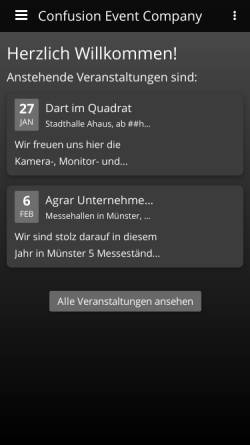 Vorschau der mobilen Webseite confusion.de, Confusion Event Company
