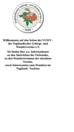 Vorschau der mobilen Webseite www.vogtlandwandern.de, Vogtländischer Gebirgs- und Wanderverein e.V.