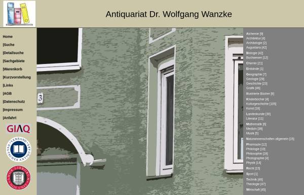 Antiquariat Dr. Wolfgang Wanzke