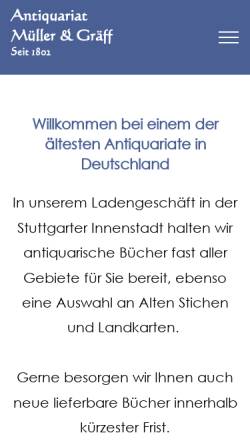Vorschau der mobilen Webseite www.buchantiq.de, Antiquariat Müller & Gräff