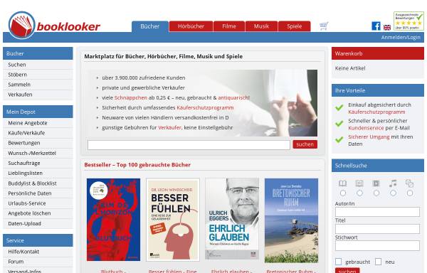 Vorschau von www.booklooker.de, booklooker.de, c~books Germany GmbH