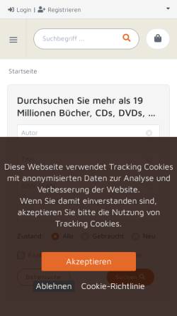 Vorschau der mobilen Webseite www.buchfreund.de, Buchfreund
