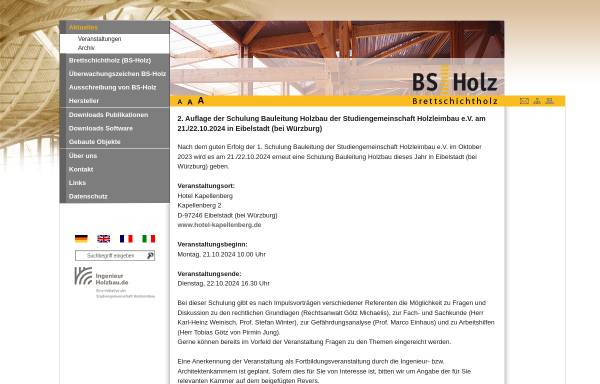 Vorschau von www.brettschichtholz.de, Studiengemeinschaft Holzleimbau e.V.