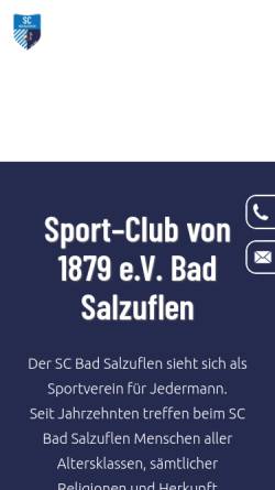 Vorschau der mobilen Webseite www.sc-badsalzuflen.de, SC Bad Salzuflen e.V.