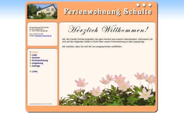 Vorschau von www.fewo-ritaschulte.de, Ferienwohnung Rita Schulte