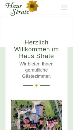 Vorschau der mobilen Webseite www.haus-strate.de, Gästehaus Strate