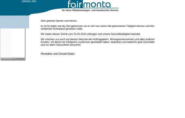Vorschau von www.fairmonta.de, Fairmonta GmbH