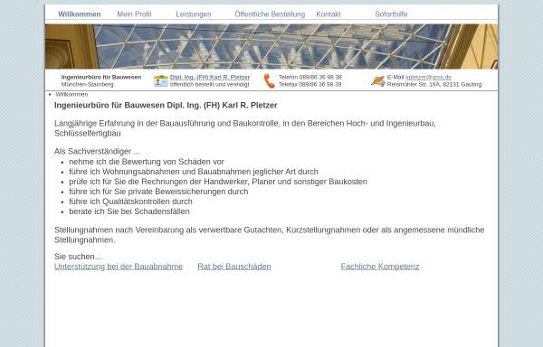 Vorschau von www.pletzer.de, Pletzer, Karl R.