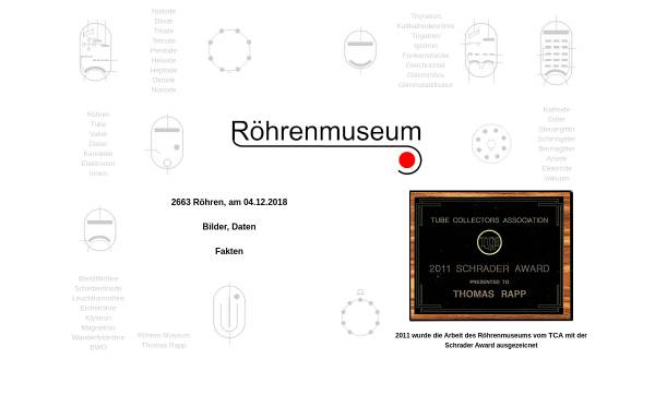 Vorschau von www.roehren-museum.de, Röhrenmuseum