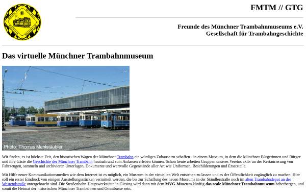 Vorschau von tram.org, Das virtuelle Münchner Trambahnmuseum