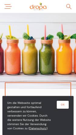 Vorschau der mobilen Webseite dropa.ch, Dropa Management AG